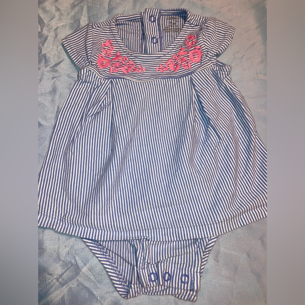 Striped onesie dress